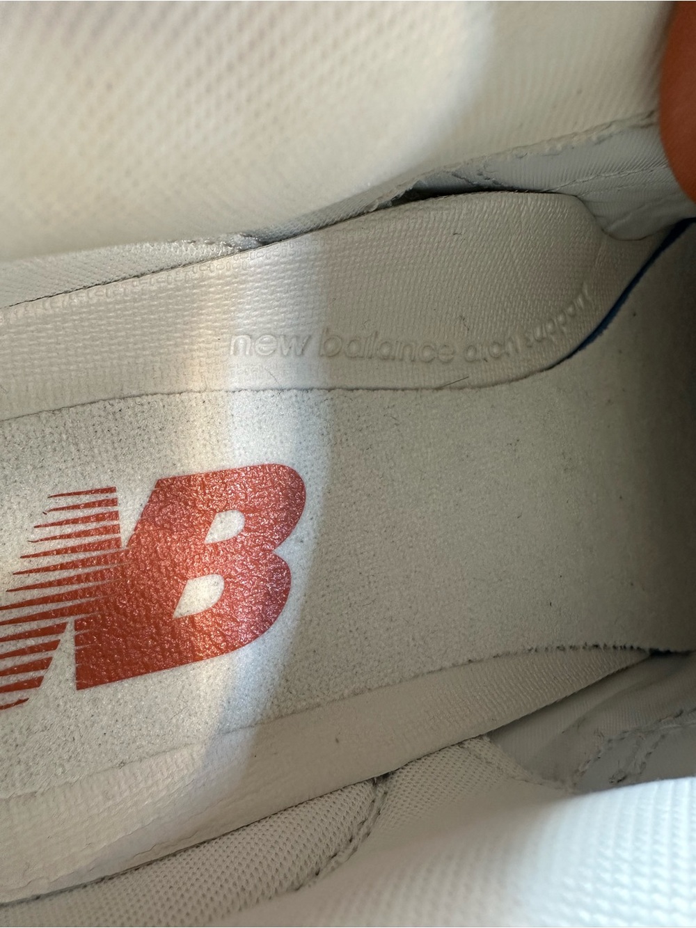 New Balance 550 White Tan & Burgundy Lace-Up Sneakers - Picture 7 of 9
